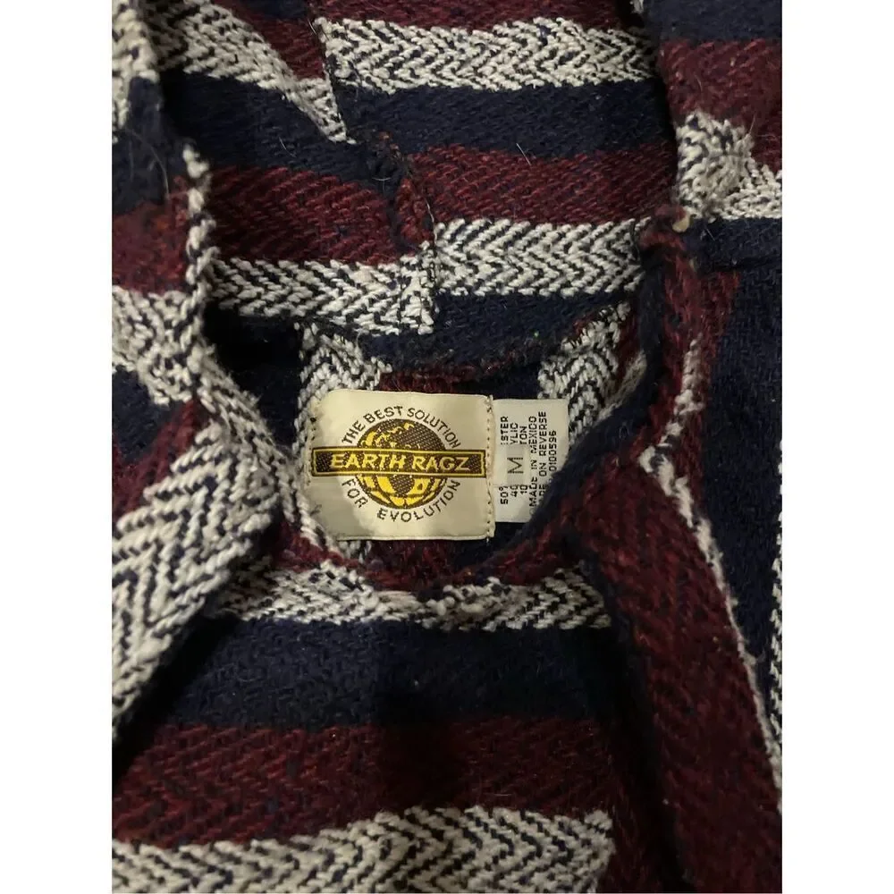 Earth Ragz Medium Men Women Rug Sweater Navy Burgundy
